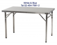 AC-94:โต๊ะอาหารสแตนเลส 
Stainless Dining-table304 size110x65x75cm
.และ120x75x75cm.-AJ4